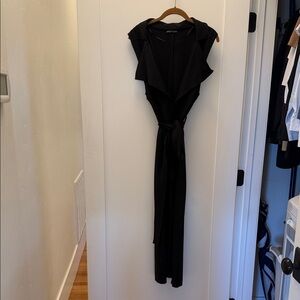 Zara Elegant Black Sleeveless Duster/Cardigan